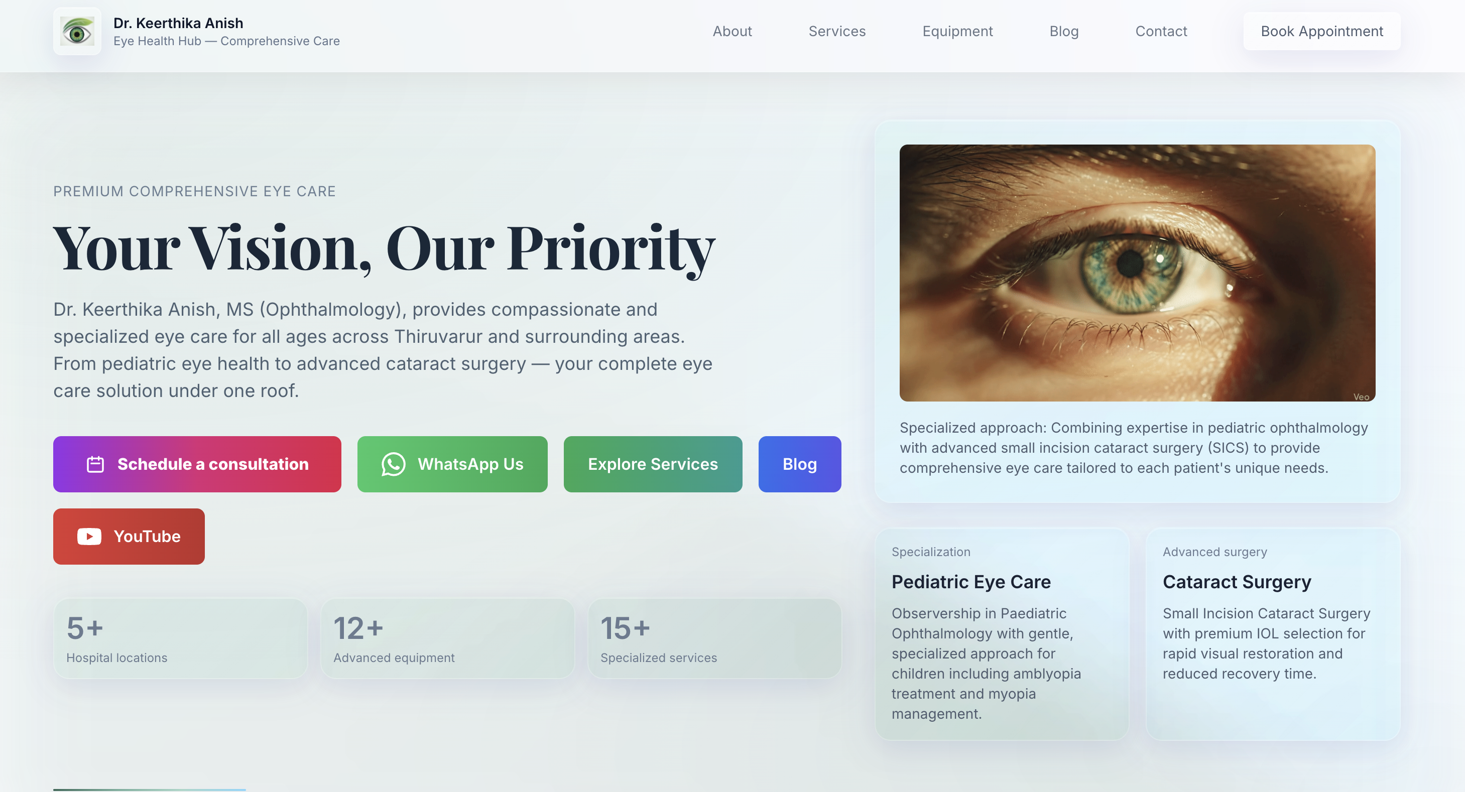 Dr. Keerthika website homepage